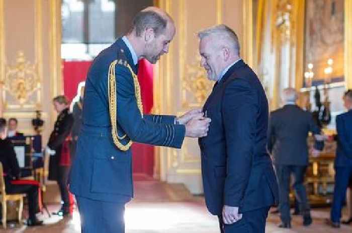 Overwhelming day of pride for Derby businessman as he collects MBE award from Prince William