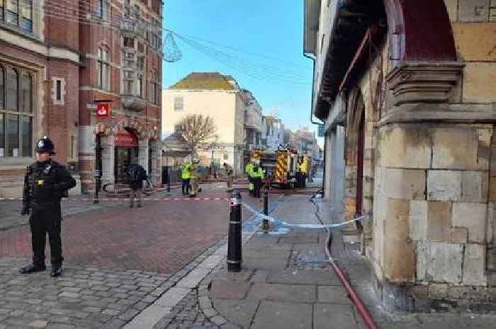 Part of substantial high street cordon lifted after Canterbury Debenhams fire