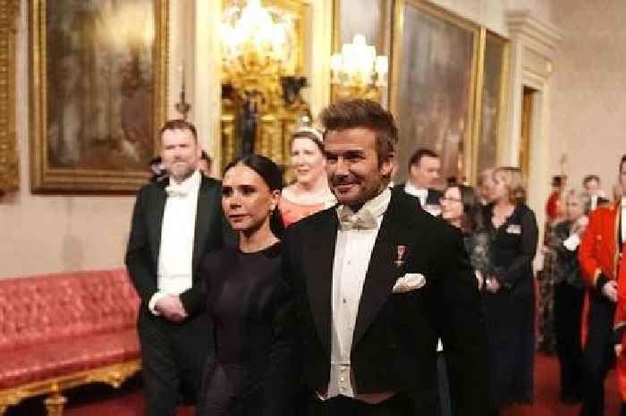 David and Victoria Beckham make surprise arrival at King's State Banquet for Qatar Emir