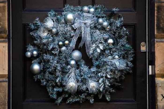 Edinburgh street's stunning Christmas wreath display showcases dazzling front doors