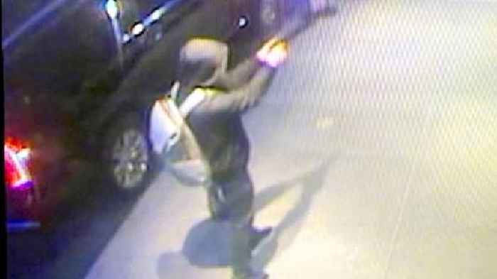 CCTV shows masked man pull gun on healthcare boss moments before fatal NY shooting