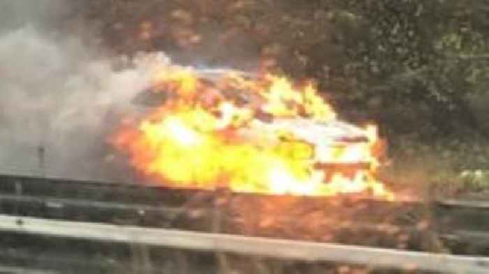 Lanes reopened after A27 vehicle fire