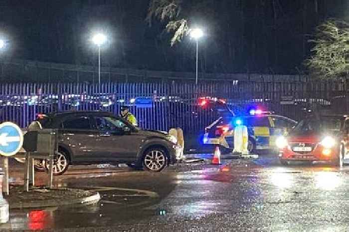 Crash involving police car on Stoke-on-Trent road leaves woman in hospital