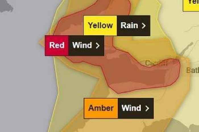 Met Office issues super rare red weather warning for Bristol