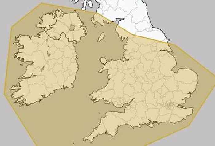 Tornado alert is issued for the South West overnight and tomorrow