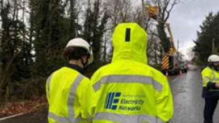 Thousands remain without power in NI after Storm Darragh