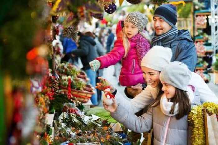 The Christmas fayre with mulled wine, Father Christmas - and witches