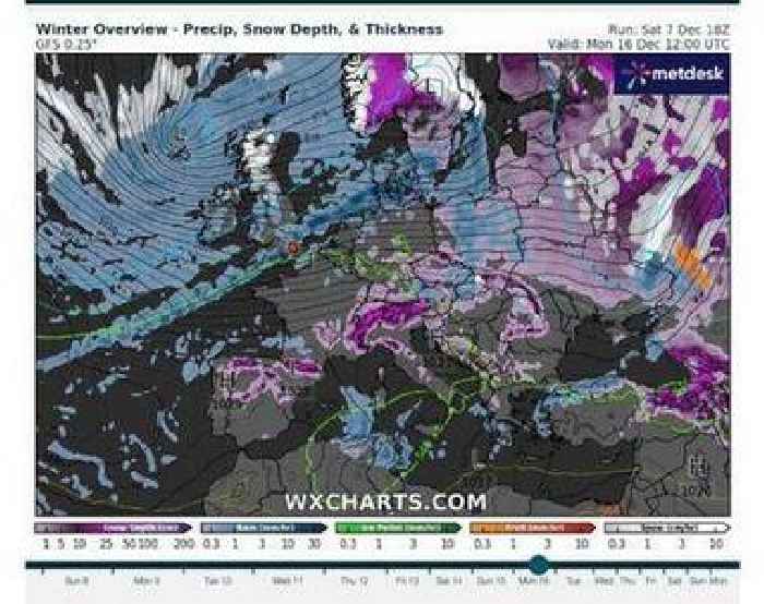 Exact date UK to be hit by seven-day snow blitz