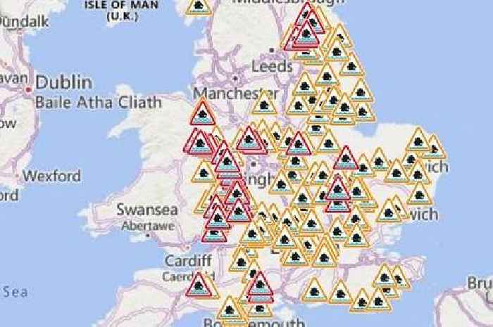 Storm Darragh chaos goes on as 38 red flood alerts in place across the UK - check your area