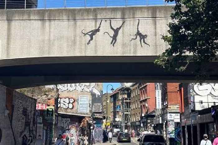 Banksy artwork jet-washed off London bridge over fears it would attract graffiti