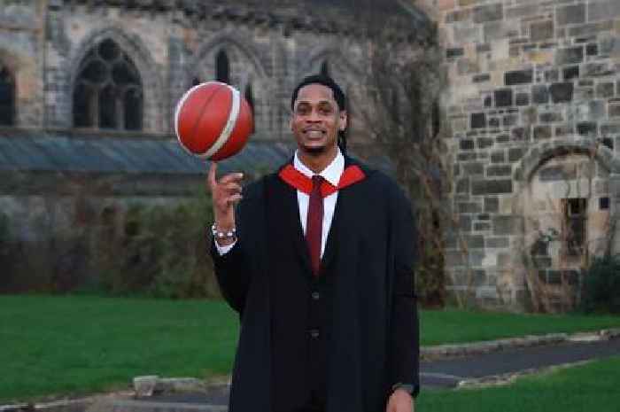 Caledonia Gladiators celebrate graduation of star player Prince Onwas from University of the West of Scotland