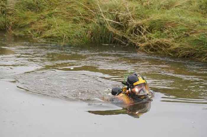 Pictures of river search for rugby star Tom Voyce after car is swept away