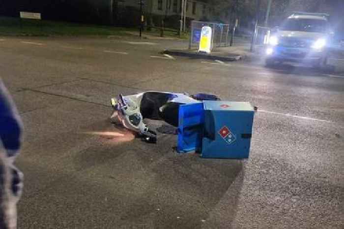 Domino's Pizza delivery rider injured in crash with car in Helston