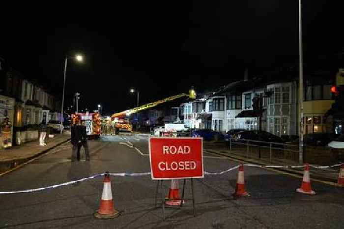 Two hospitalised after 'explosion' on Ilford street causes house fire