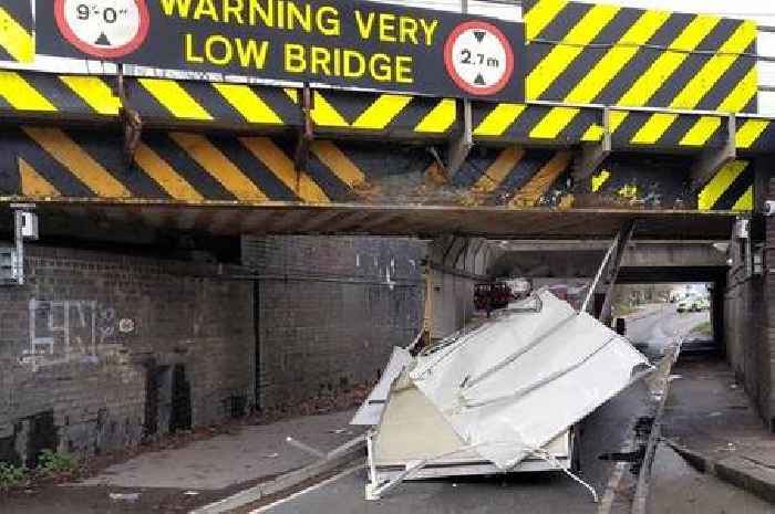 Britain's 'most-bashed' bridge struck once more as van driver crashes