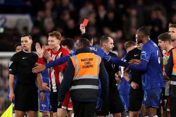 Chelsea star sent off after full-time vs Brentford as tempers flare in Premier League win