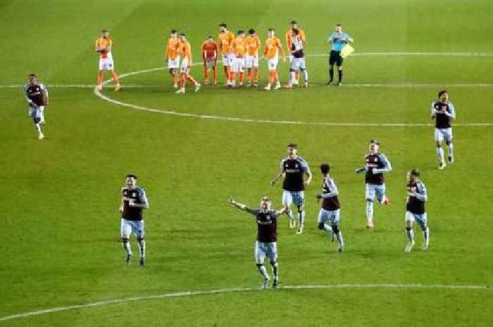 Aston Villa beat Steve Bruce's Blackpool after incredible 38-kick penalty shootout