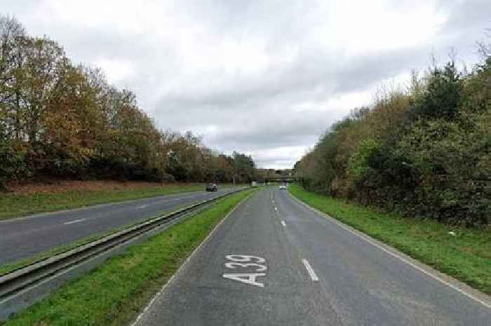 Live: A39 lane closed after rush hour crash