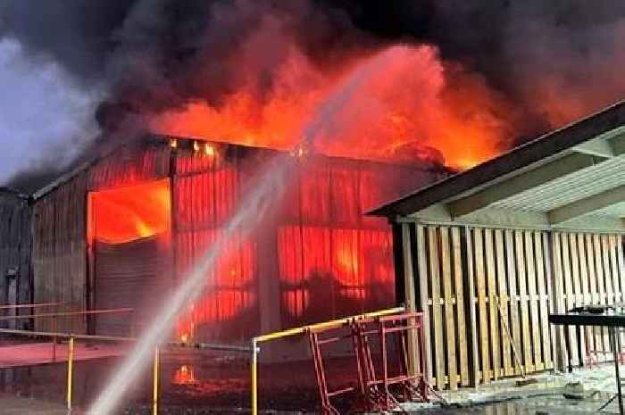 Fire service issues update after massive blaze at industrial site in Pontardawe