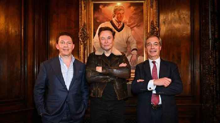 Nigel Farage and party treasurer Nick Candy meet Elon Musk at Trump's Mar-a-Lago resort