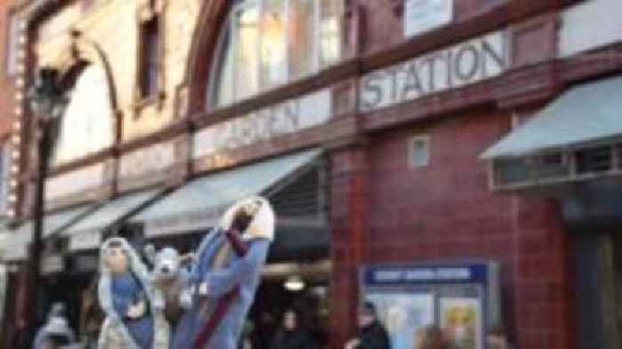 Mary, Joseph and a donkey take on London's Tube