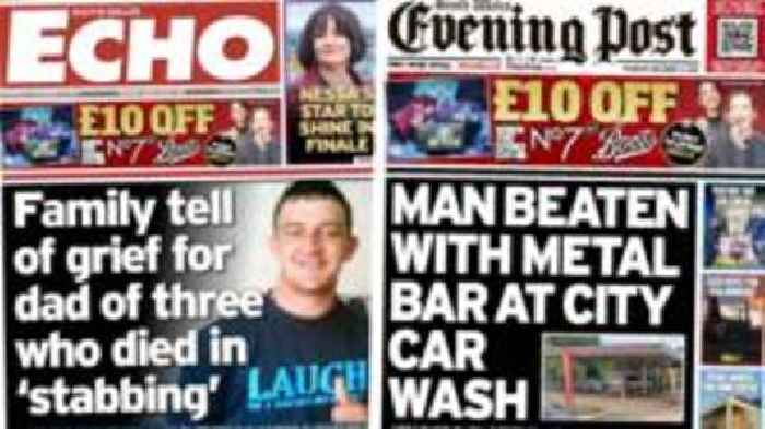 Wales' papers: Beaten with metal bar, and 'stabbing' death grief