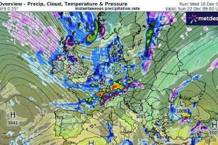 Full list of 22 counties in England where snow is predicted in the next 48 hours - before Christmas Day