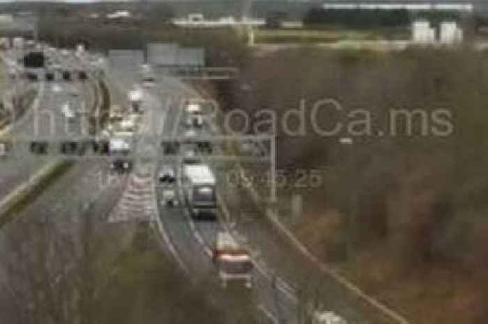 Heavy M6 delays near NEC as vehicle fire smoke leaves lane closed