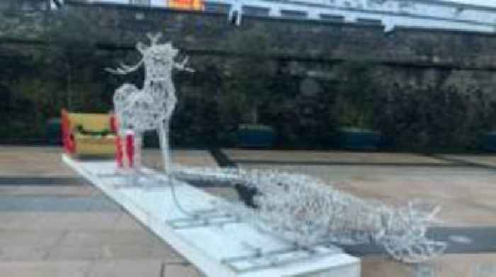 Christmas reindeer repaired after vandalism