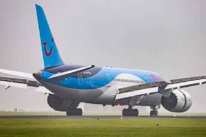 TUI crew member injured 'falling from plane' as passengers look on