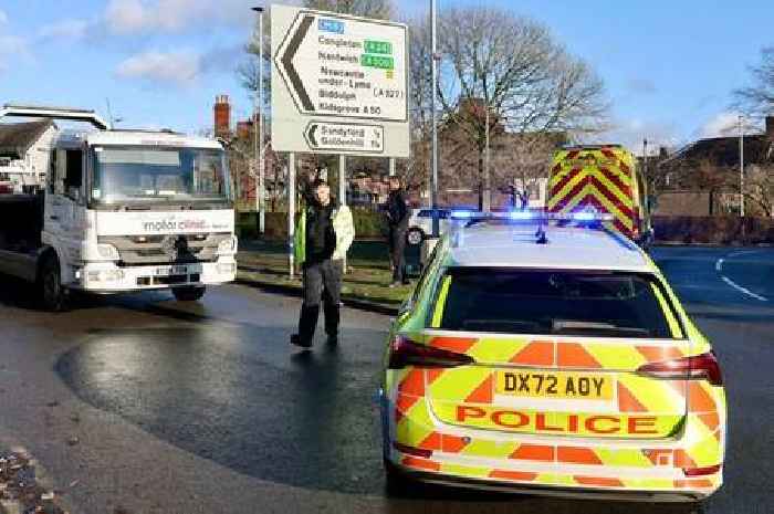 Live Tunstall crash updates as police and paramedics on scene