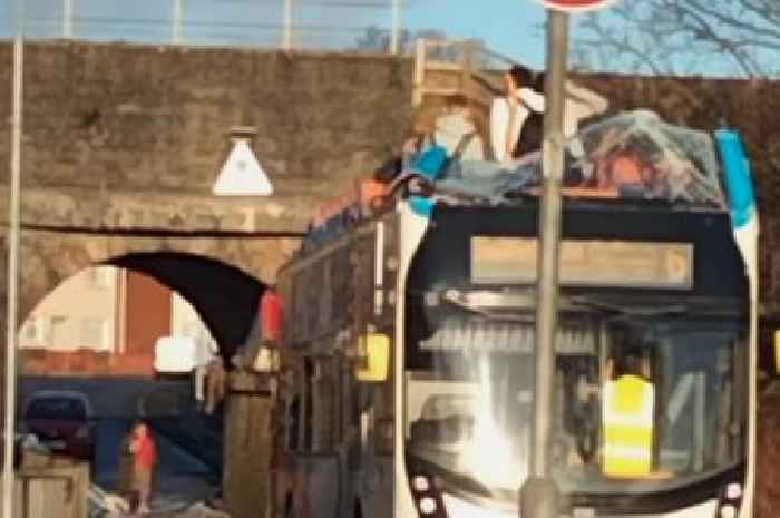 Double-decker bus crashes into Kilmarnock railway bridge in major incident