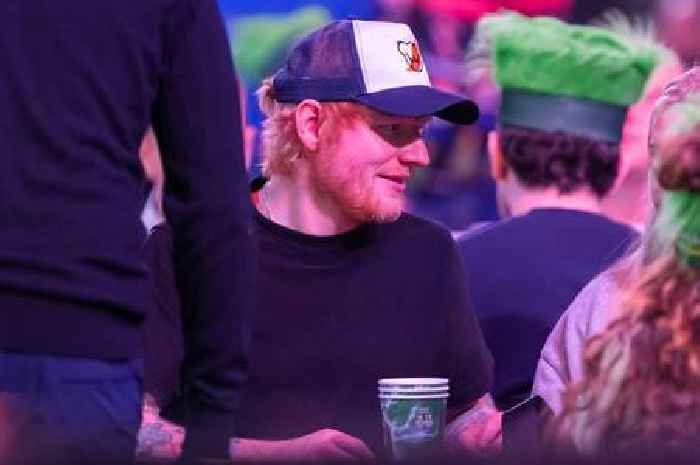 Ed Sheeran snapped at Ally Pally party as superstar joins darts World Championship crowd in sing song