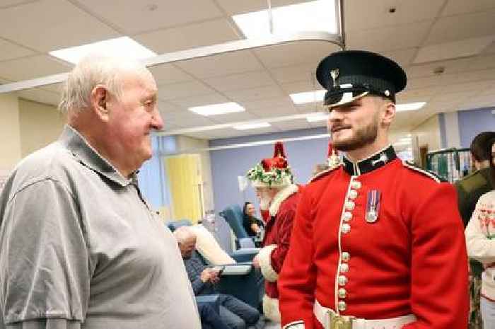 Joyful scenes as hospital patients in Wales are surprised by Santa