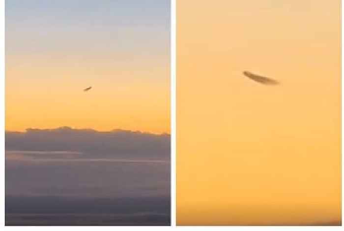 Astonishing moment 'UFO' captured onboard British Airways flight heading over North Sea