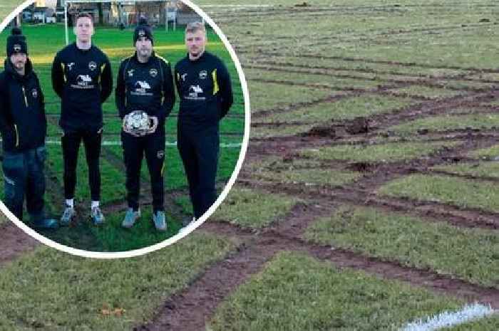 Scots footie club's future in doubt as 'reckless' thugs drive over pitch in vandalism spree