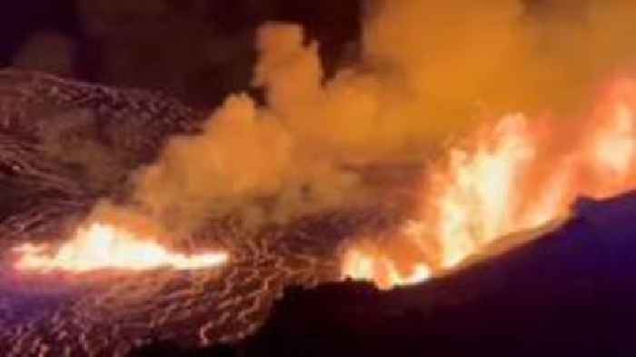 Watch: Hawaii's Kilauea volcano sends jets of lava into the air