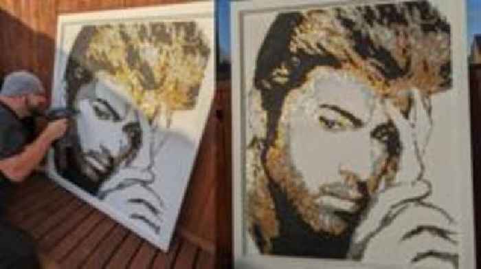 Wham! star's iconic photo recreated in 'screw art'