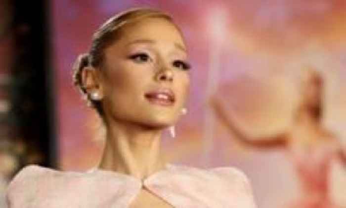 Ariana Grande spreads festive cheer in Manchester