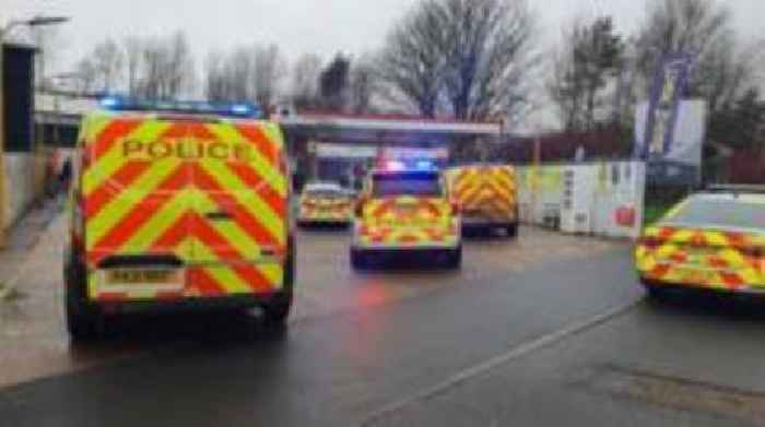 Two men arrested over industrial site knife fight