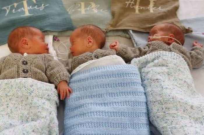 Christmas comes early for West Country family blessed with identical triplets