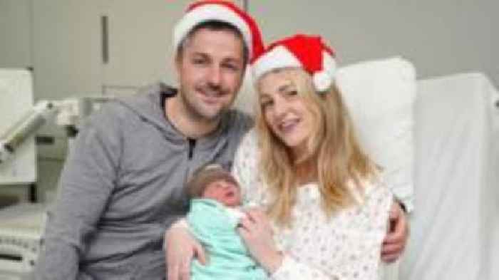 Parents celebrate arrival of Christmas babies