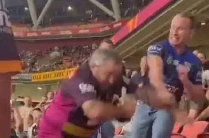 Rugby fan beats up supporter who shouted during minute's silence as crowd cheer