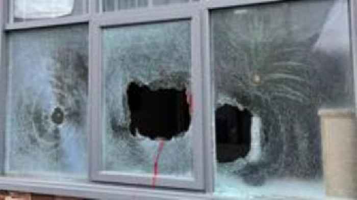 Christmas vandals smash windows and throw paint