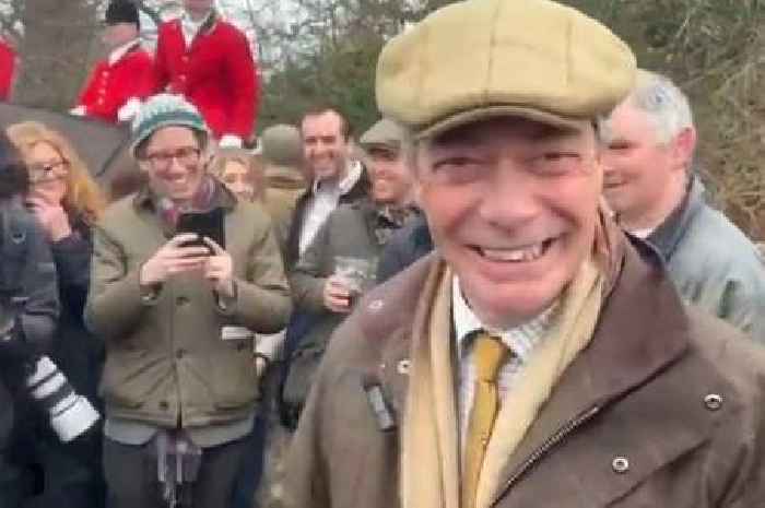 Nigel Farage shares awkward Boxing Day hunt video