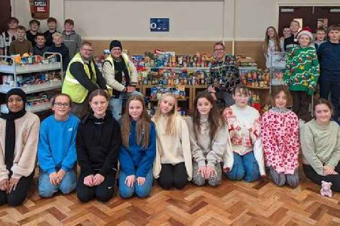 Generous pupils and staff at Cleethorpes Academy donate £5k worth of produce to local foodbanks for Christmas