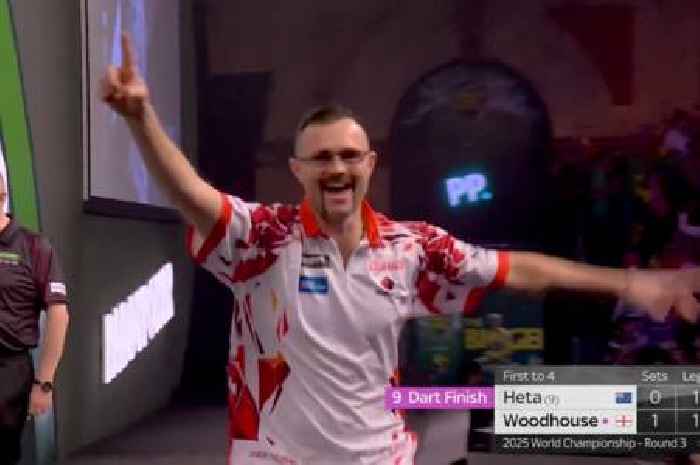 Darts star Damon Heta raises the Ally Pally roof with 'almost perfect' nine-darter