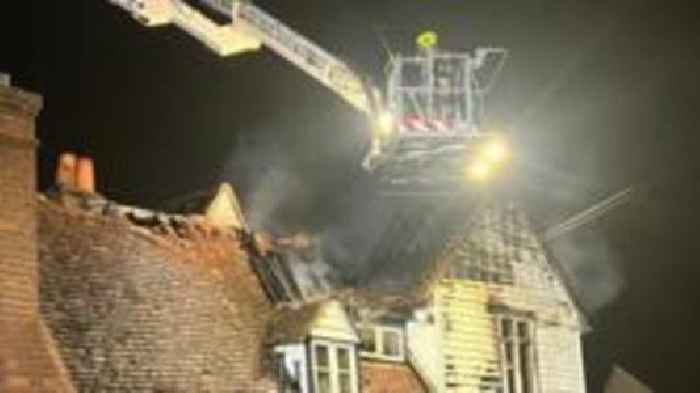 Pub badly damaged and dog killed in fire