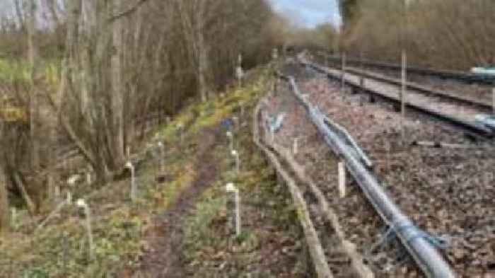 Rail line re-opens after emergency landslip works