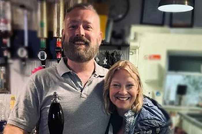 Gavin and Stacey star Joanna Page pulls pint in pub and has everyone in stitches